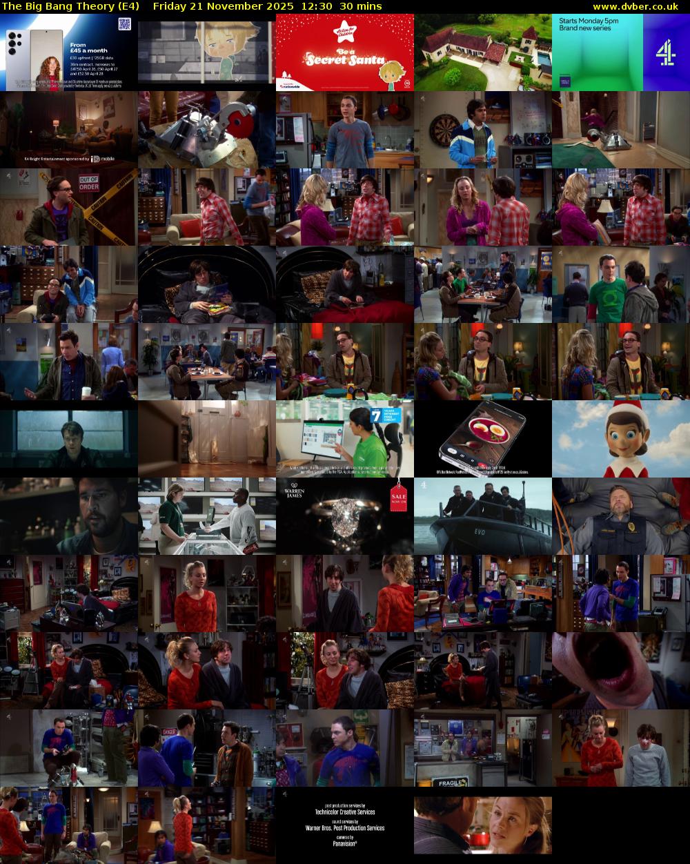 The Big Bang Theory (E4) Friday 21 November 2025 12:30 - 13:00