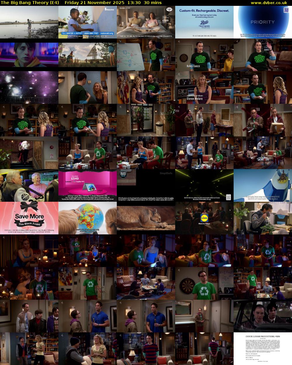 The Big Bang Theory (E4) Friday 21 November 2025 13:30 - 14:00