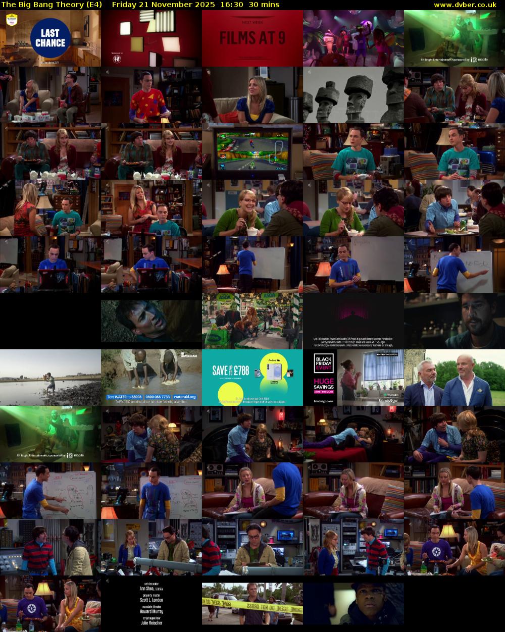 The Big Bang Theory (E4) Friday 21 November 2025 16:30 - 17:00
