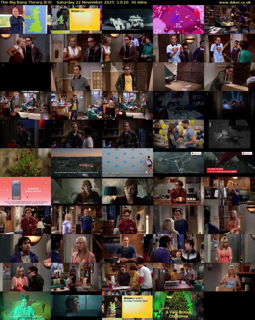 The Big Bang Theory (E4) Saturday 22 November 2025 13:20 - 13:50