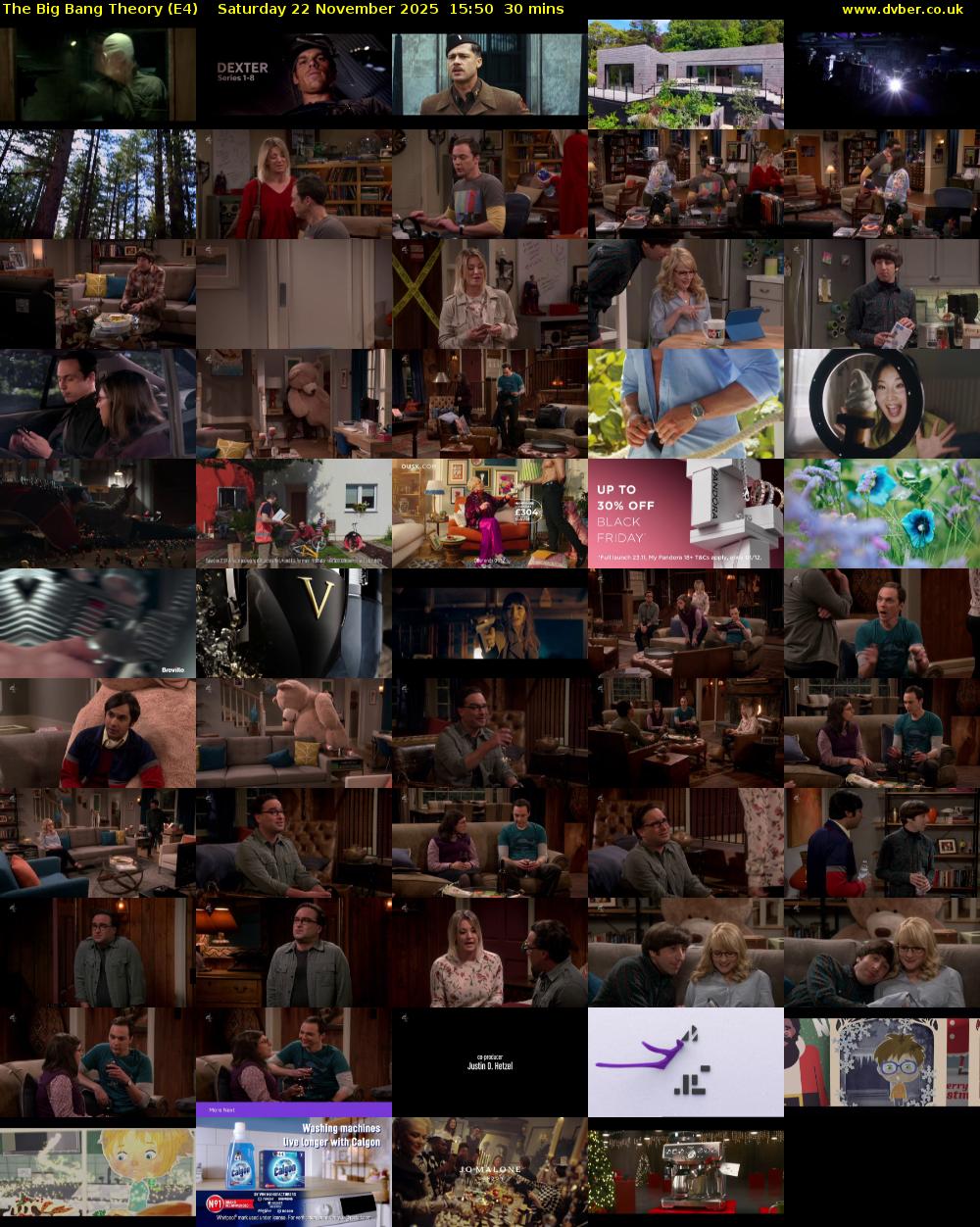 The Big Bang Theory (E4) Saturday 22 November 2025 15:50 - 16:20
