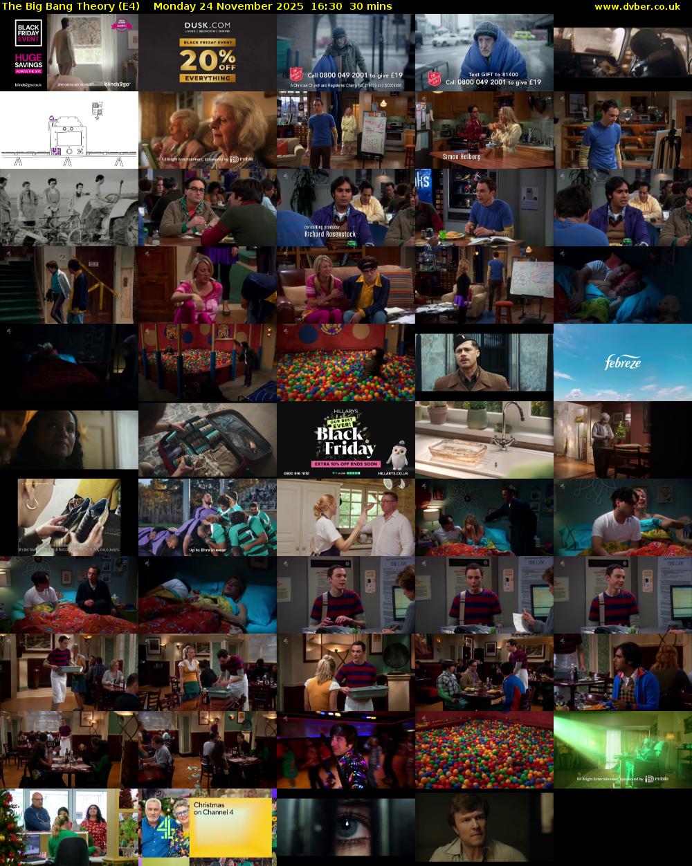 The Big Bang Theory (E4) Monday 24 November 2025 16:30 - 17:00