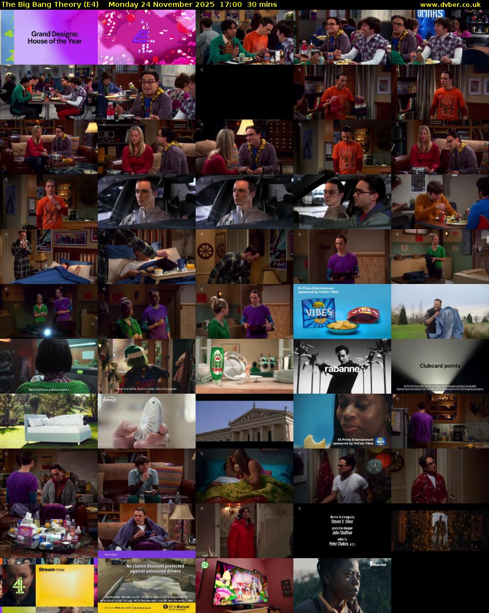 The Big Bang Theory (E4) Monday 24 November 2025 17:00 - 17:30
