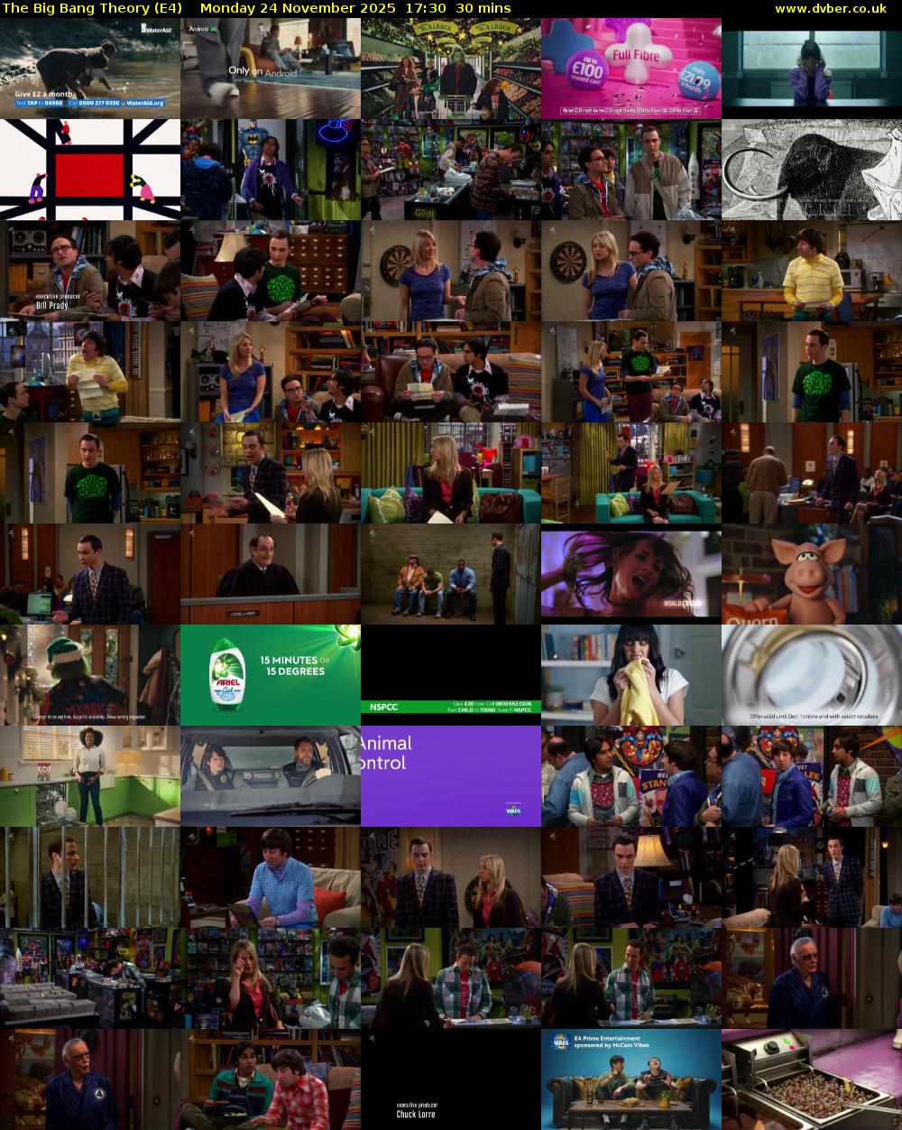 The Big Bang Theory (E4) Monday 24 November 2025 17:30 - 18:00