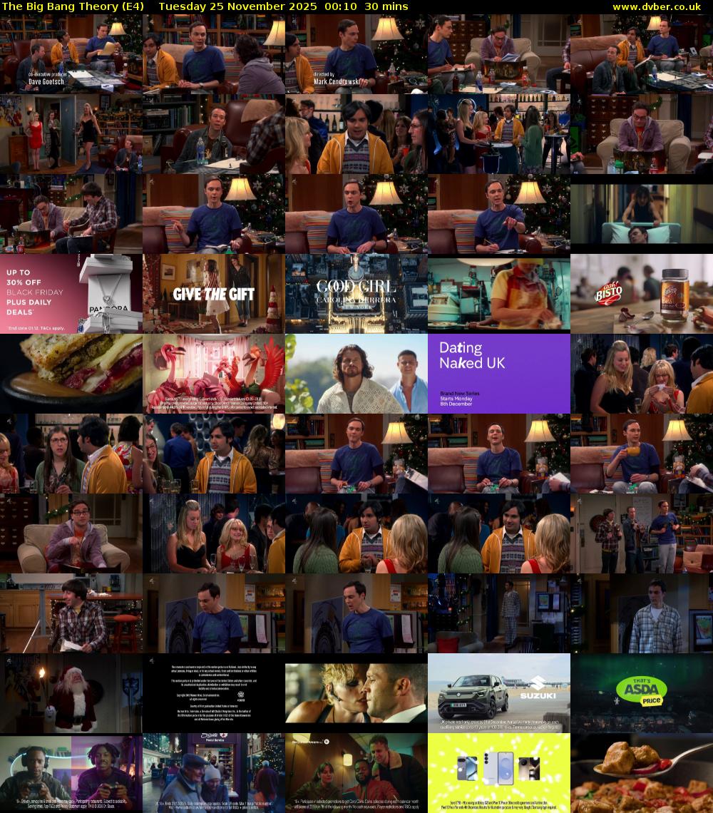 The Big Bang Theory (E4) Tuesday 25 November 2025 00:10 - 00:40