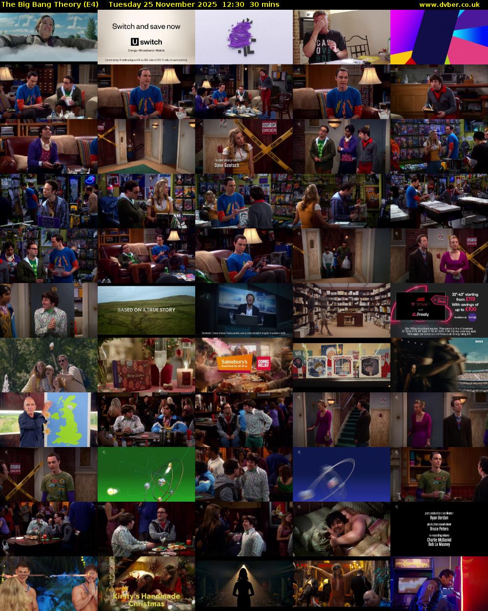 The Big Bang Theory (E4) Tuesday 25 November 2025 12:30 - 13:00