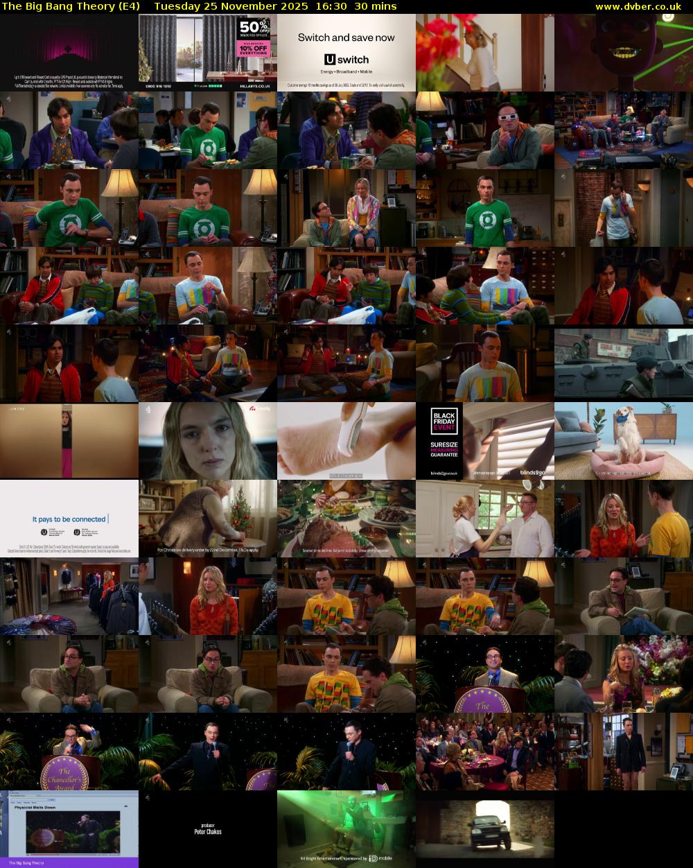 The Big Bang Theory (E4) Tuesday 25 November 2025 16:30 - 17:00