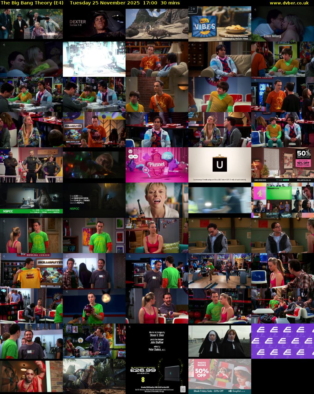 The Big Bang Theory (E4) Tuesday 25 November 2025 17:00 - 17:30