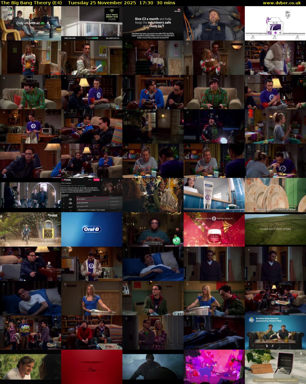 The Big Bang Theory (E4) Tuesday 25 November 2025 17:30 - 18:00