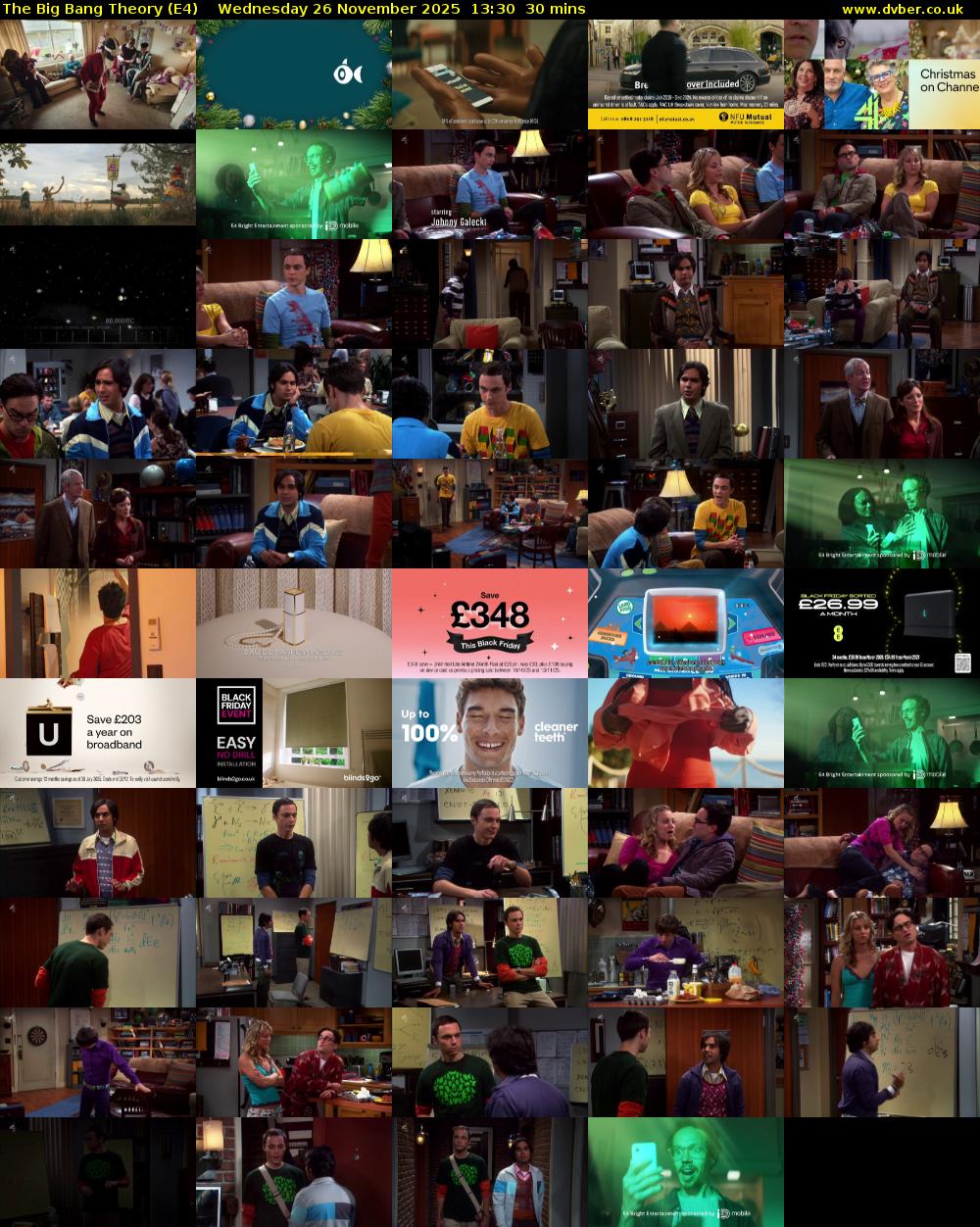 The Big Bang Theory (E4) Wednesday 26 November 2025 13:30 - 14:00