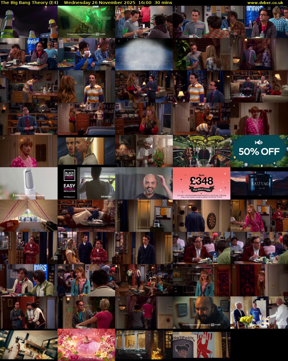 The Big Bang Theory (E4) Wednesday 26 November 2025 16:00 - 16:30