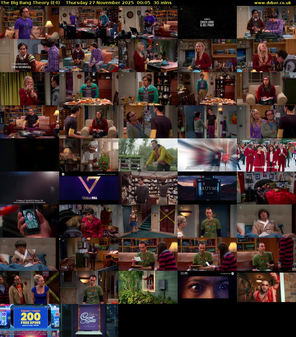 The Big Bang Theory (E4) Thursday 27 November 2025 00:05 - 00:35