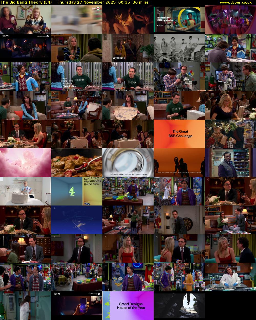 The Big Bang Theory (E4) Thursday 27 November 2025 00:35 - 01:05