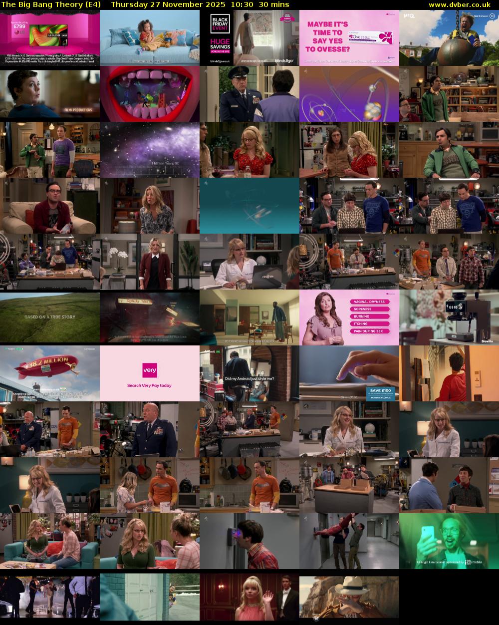 The Big Bang Theory (E4) Thursday 27 November 2025 10:30 - 11:00