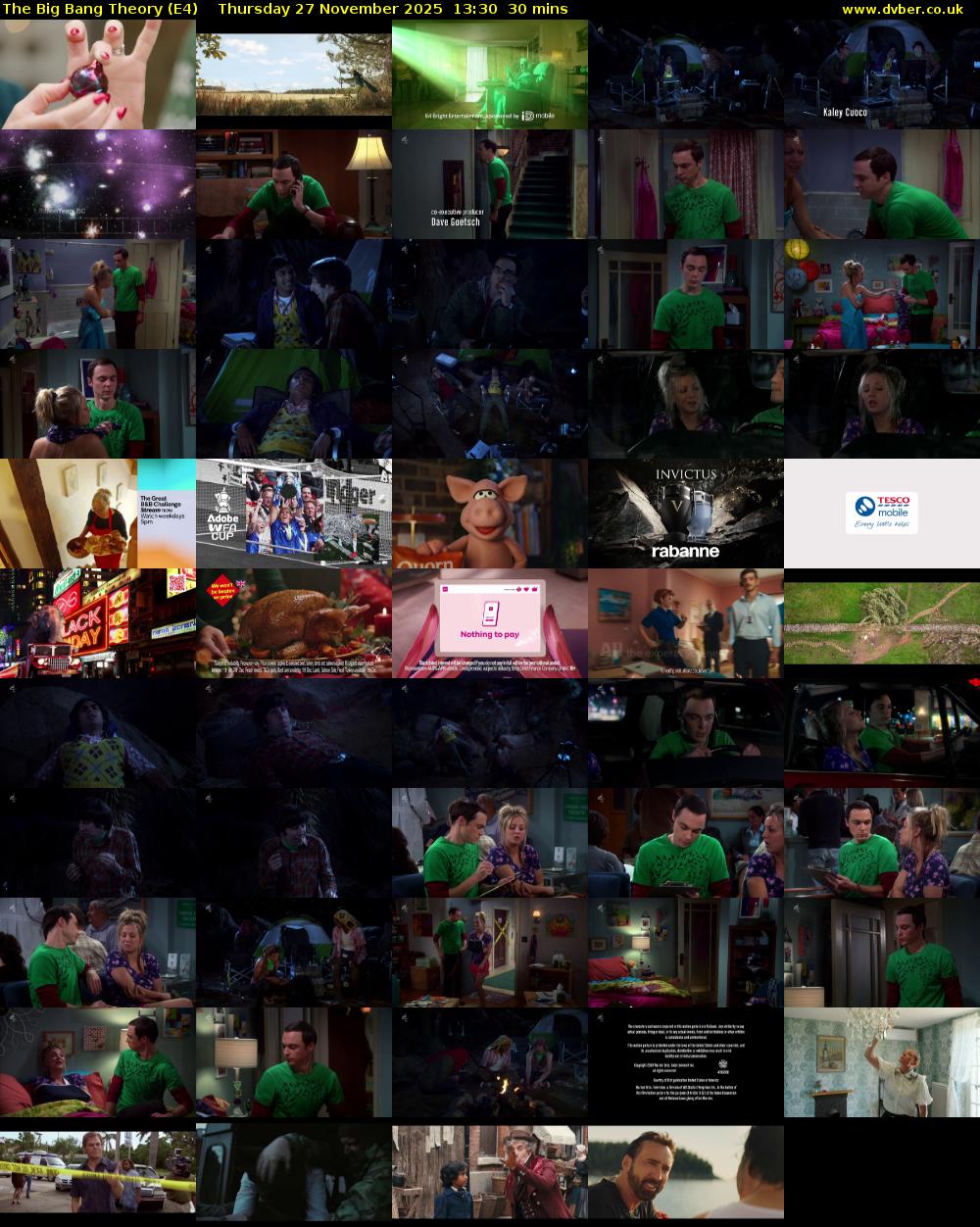 The Big Bang Theory (E4) Thursday 27 November 2025 13:30 - 14:00