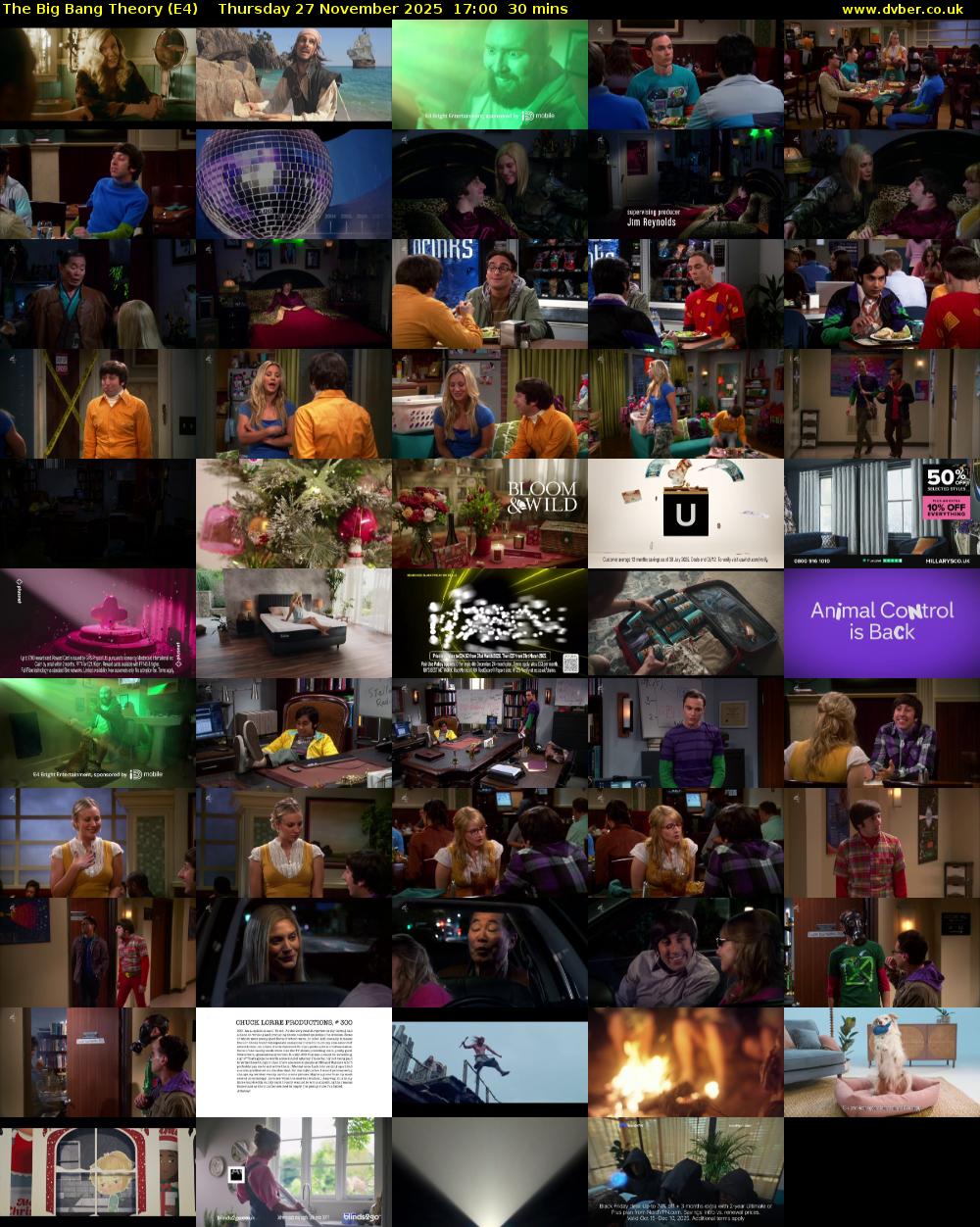 The Big Bang Theory (E4) Thursday 27 November 2025 17:00 - 17:30