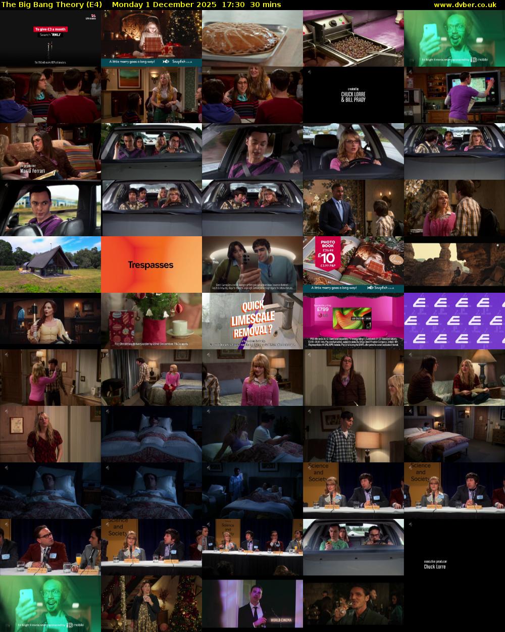 The Big Bang Theory (E4) Monday 1 December 2025 17:30 - 18:00