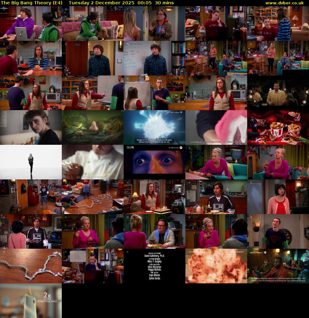 The Big Bang Theory (E4) Tuesday 2 December 2025 00:05 - 00:35