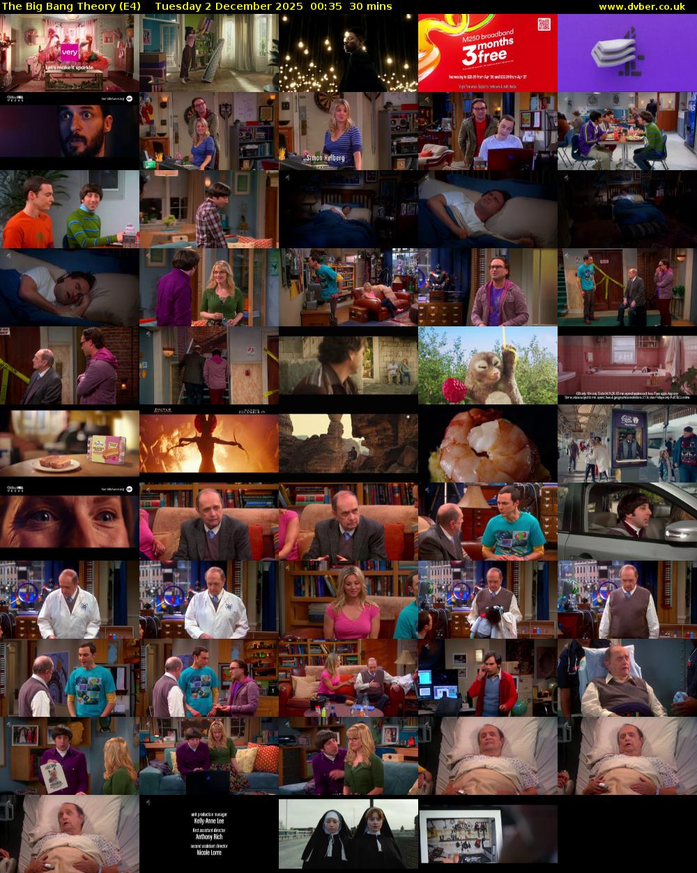 The Big Bang Theory (E4) Tuesday 2 December 2025 00:35 - 01:05