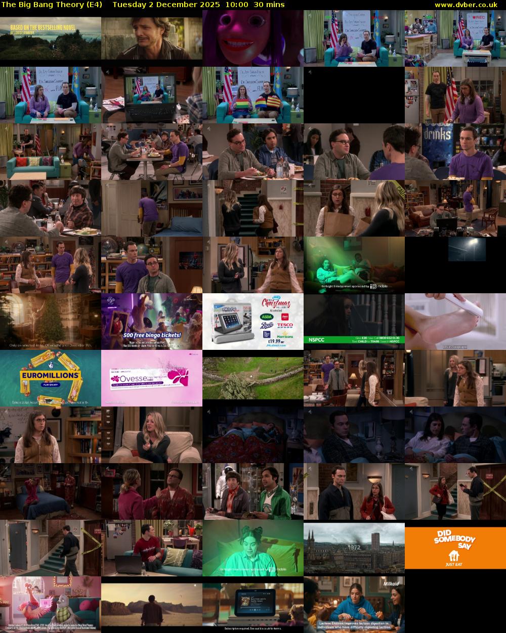 The Big Bang Theory (E4) Tuesday 2 December 2025 10:00 - 10:30