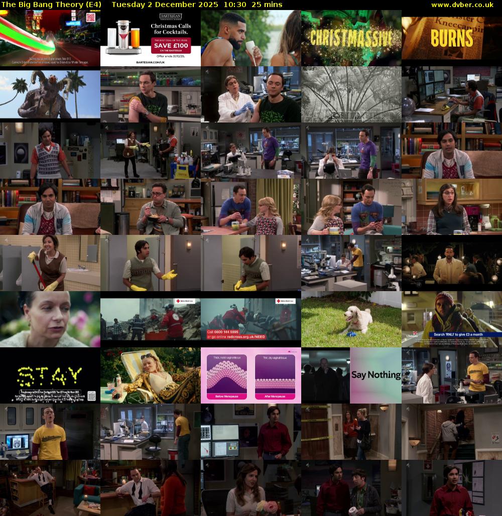 The Big Bang Theory (E4) Tuesday 2 December 2025 10:30 - 10:55