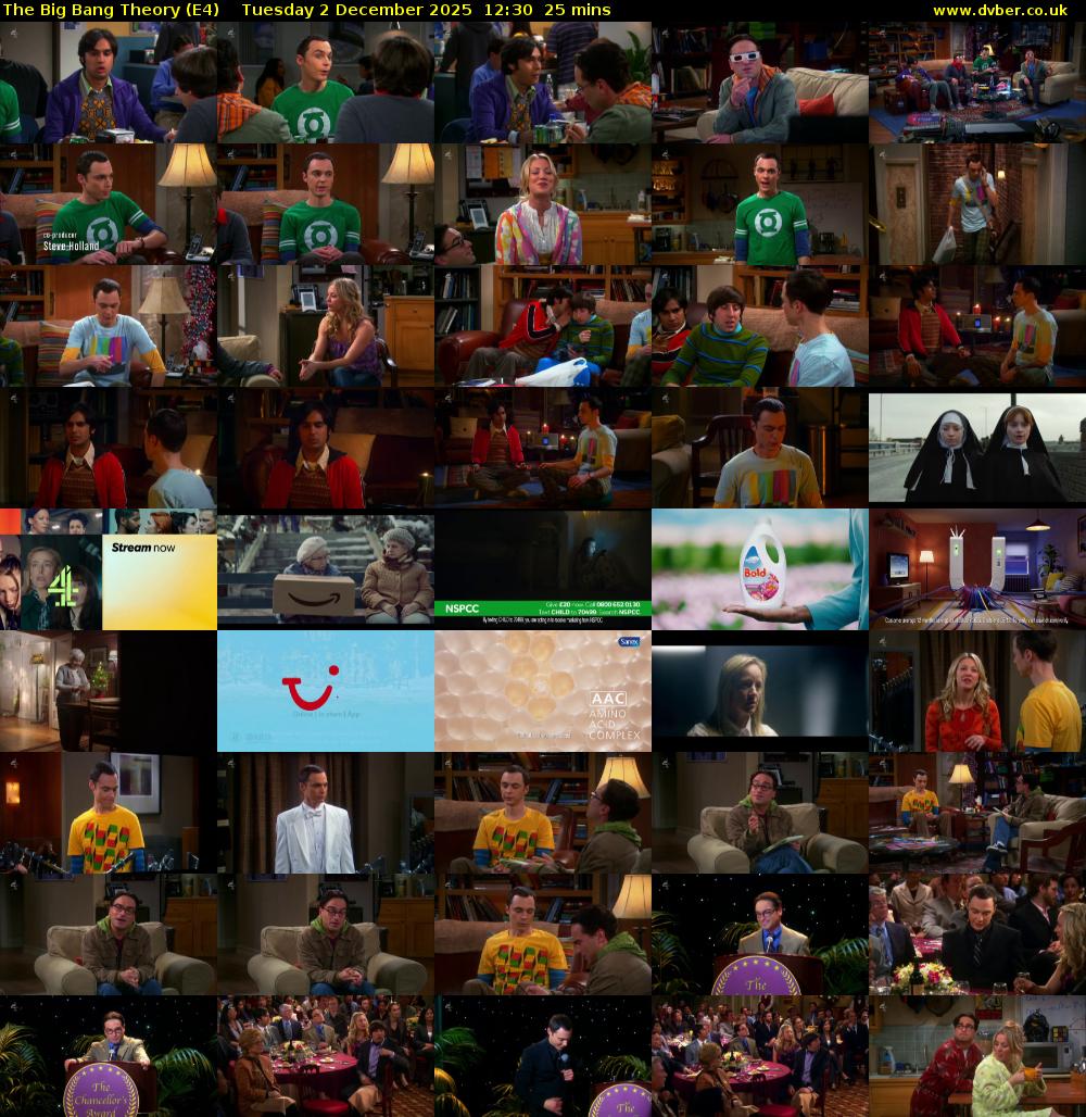 The Big Bang Theory (E4) Tuesday 2 December 2025 12:30 - 12:55