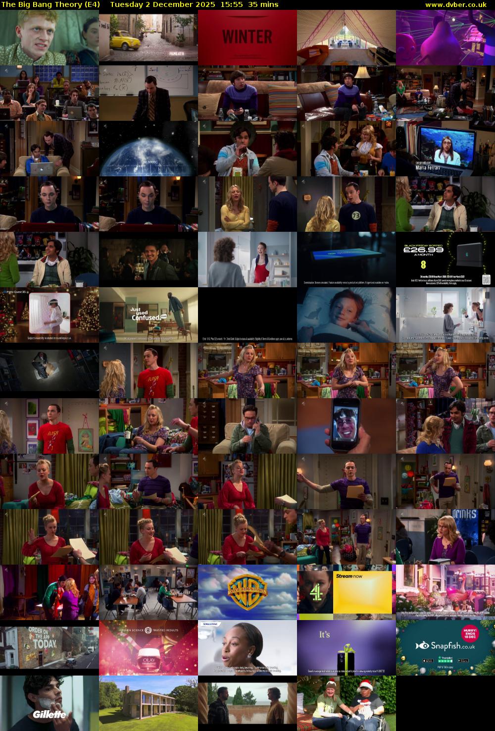 The Big Bang Theory (E4) Tuesday 2 December 2025 15:55 - 16:30