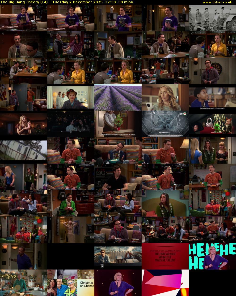 The Big Bang Theory (E4) Tuesday 2 December 2025 17:30 - 18:00