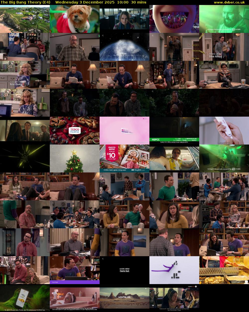 The Big Bang Theory (E4) Wednesday 3 December 2025 10:00 - 10:30