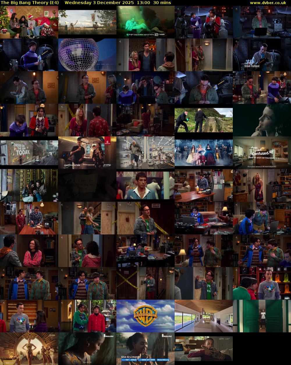 The Big Bang Theory (E4) Wednesday 3 December 2025 13:00 - 13:30