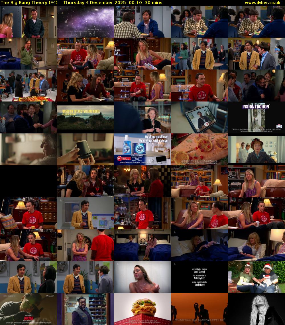 The Big Bang Theory (E4) Thursday 4 December 2025 00:10 - 00:40