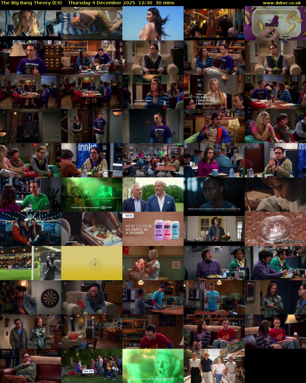The Big Bang Theory (E4) Thursday 4 December 2025 12:30 - 13:00