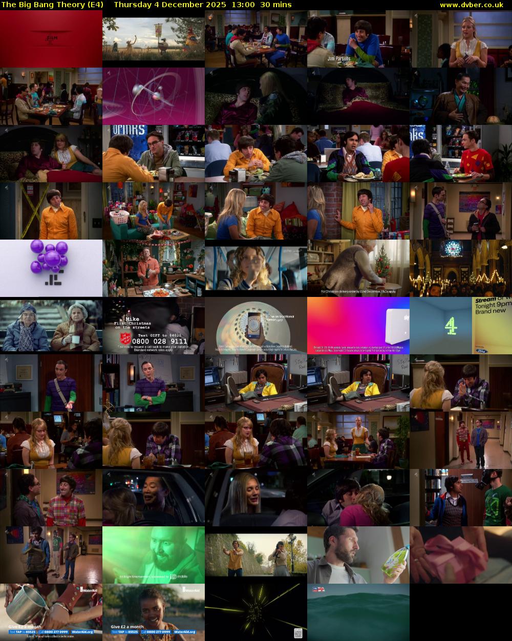The Big Bang Theory (E4) Thursday 4 December 2025 13:00 - 13:30