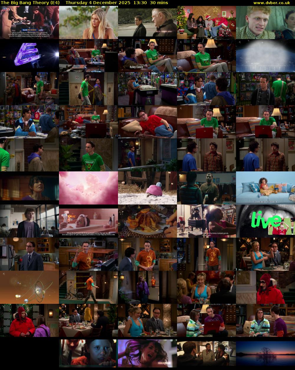 The Big Bang Theory (E4) Thursday 4 December 2025 13:30 - 14:00