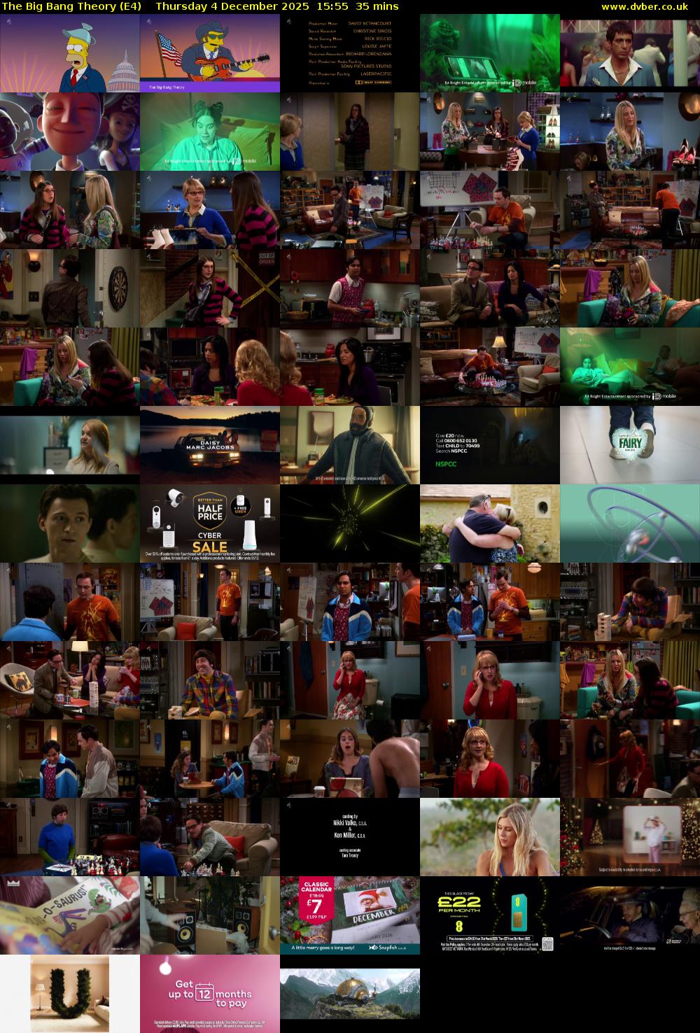 The Big Bang Theory (E4) Thursday 4 December 2025 15:55 - 16:30