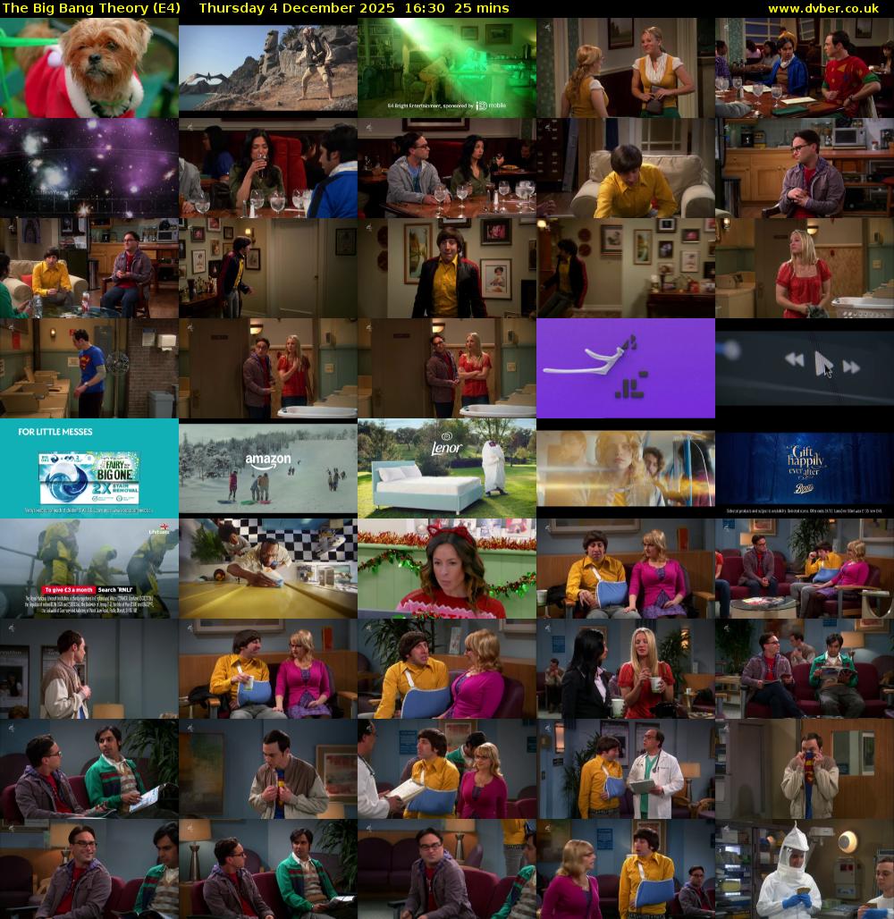 The Big Bang Theory (E4) Thursday 4 December 2025 16:30 - 16:55