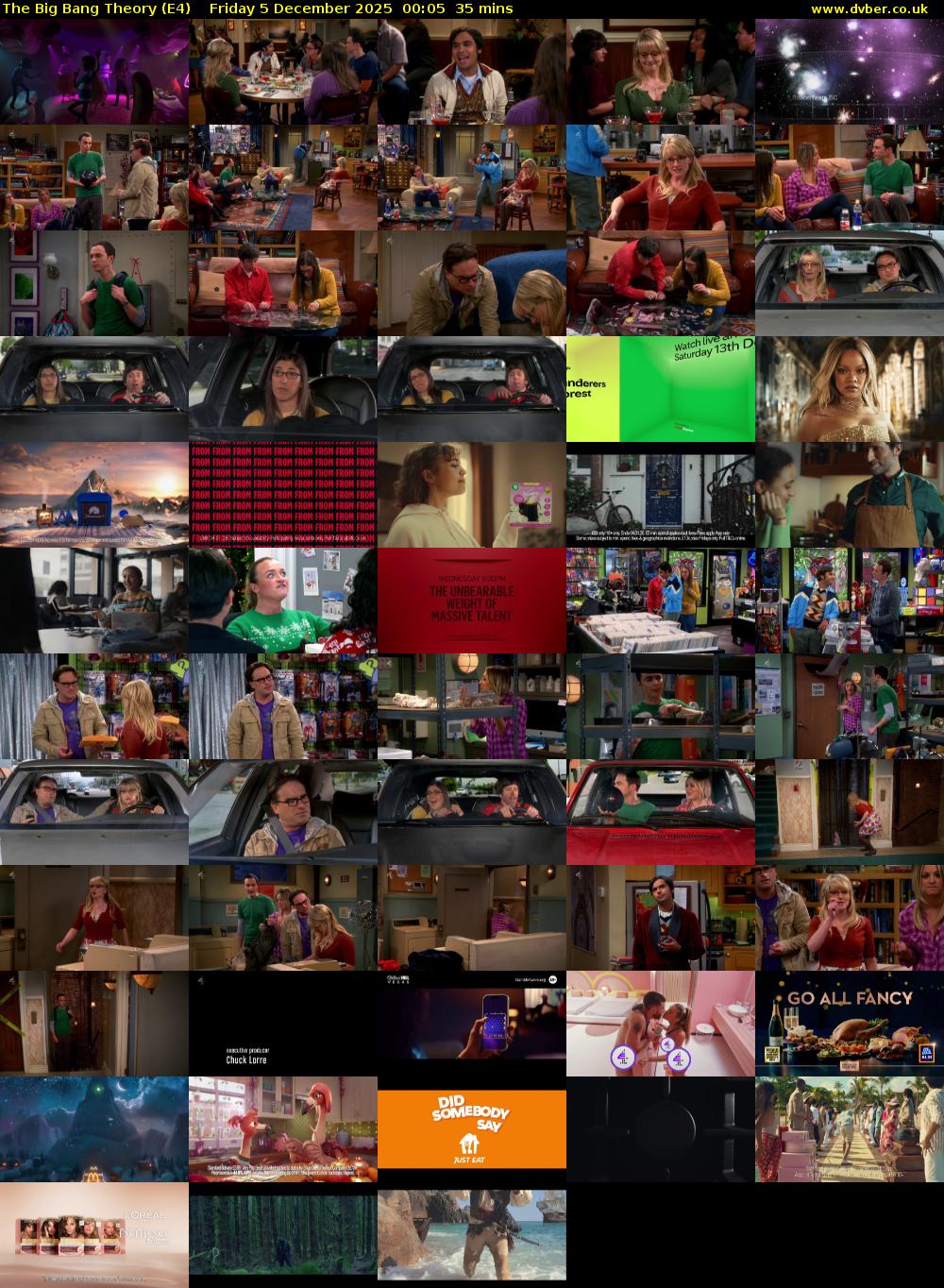 The Big Bang Theory (E4) Friday 5 December 2025 00:05 - 00:40