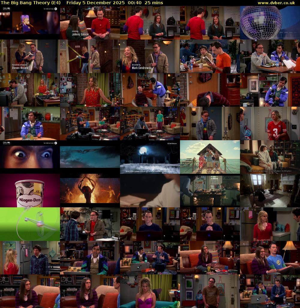 The Big Bang Theory (E4) Friday 5 December 2025 00:40 - 01:05
