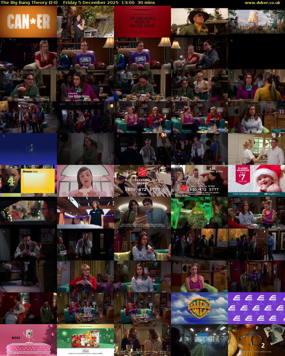 The Big Bang Theory (E4) Friday 5 December 2025 13:00 - 13:30