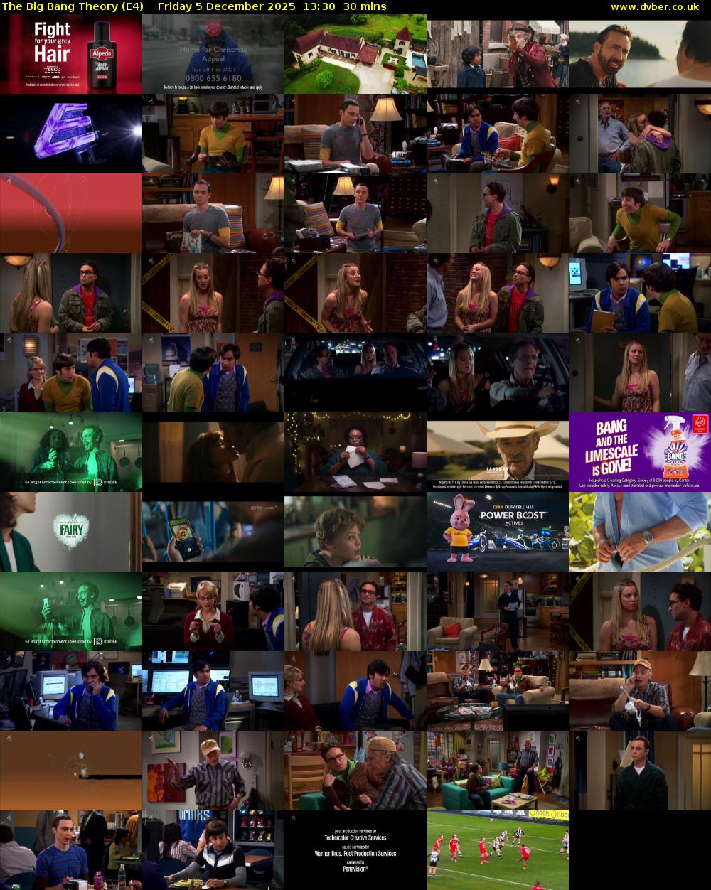 The Big Bang Theory (E4) Friday 5 December 2025 13:30 - 14:00