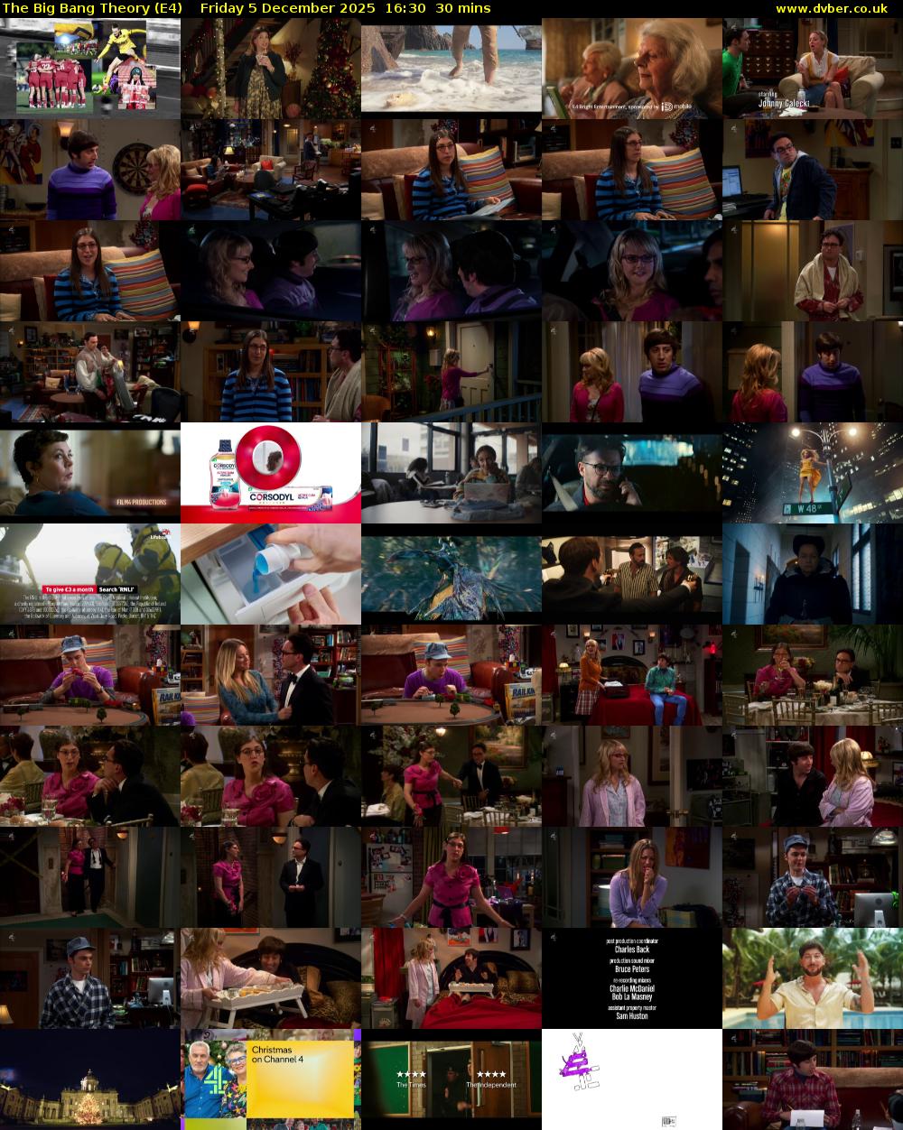 The Big Bang Theory (E4) Friday 5 December 2025 16:30 - 17:00