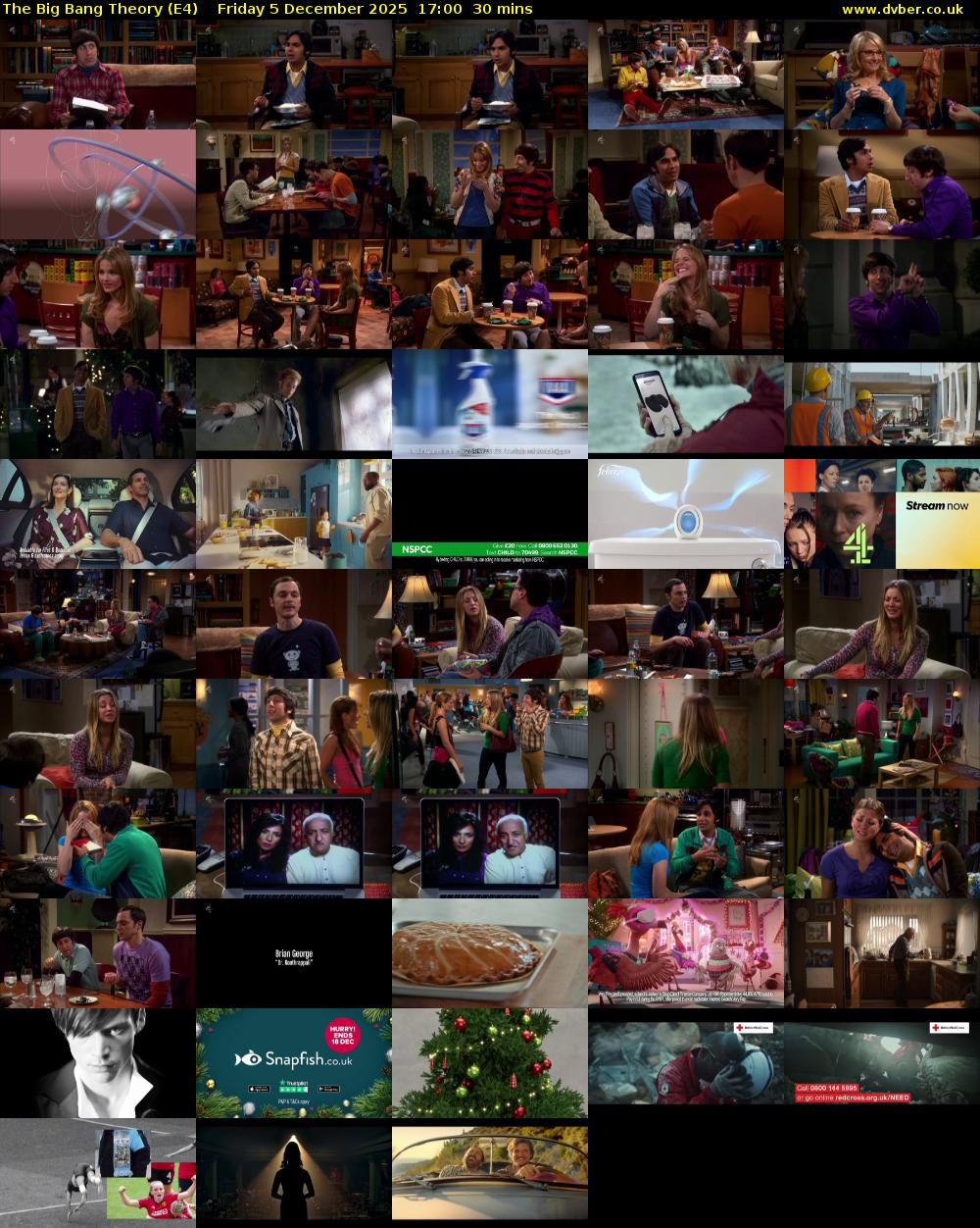 The Big Bang Theory (E4) Friday 5 December 2025 17:00 - 17:30
