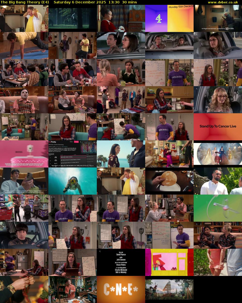 The Big Bang Theory (E4) Saturday 6 December 2025 13:30 - 14:00