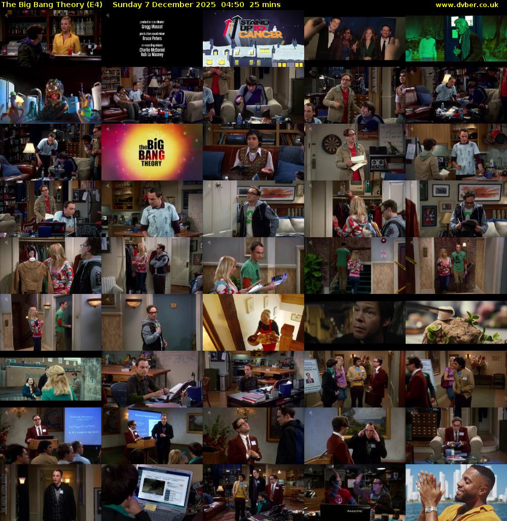 The Big Bang Theory (E4) Sunday 7 December 2025 04:50 - 05:15