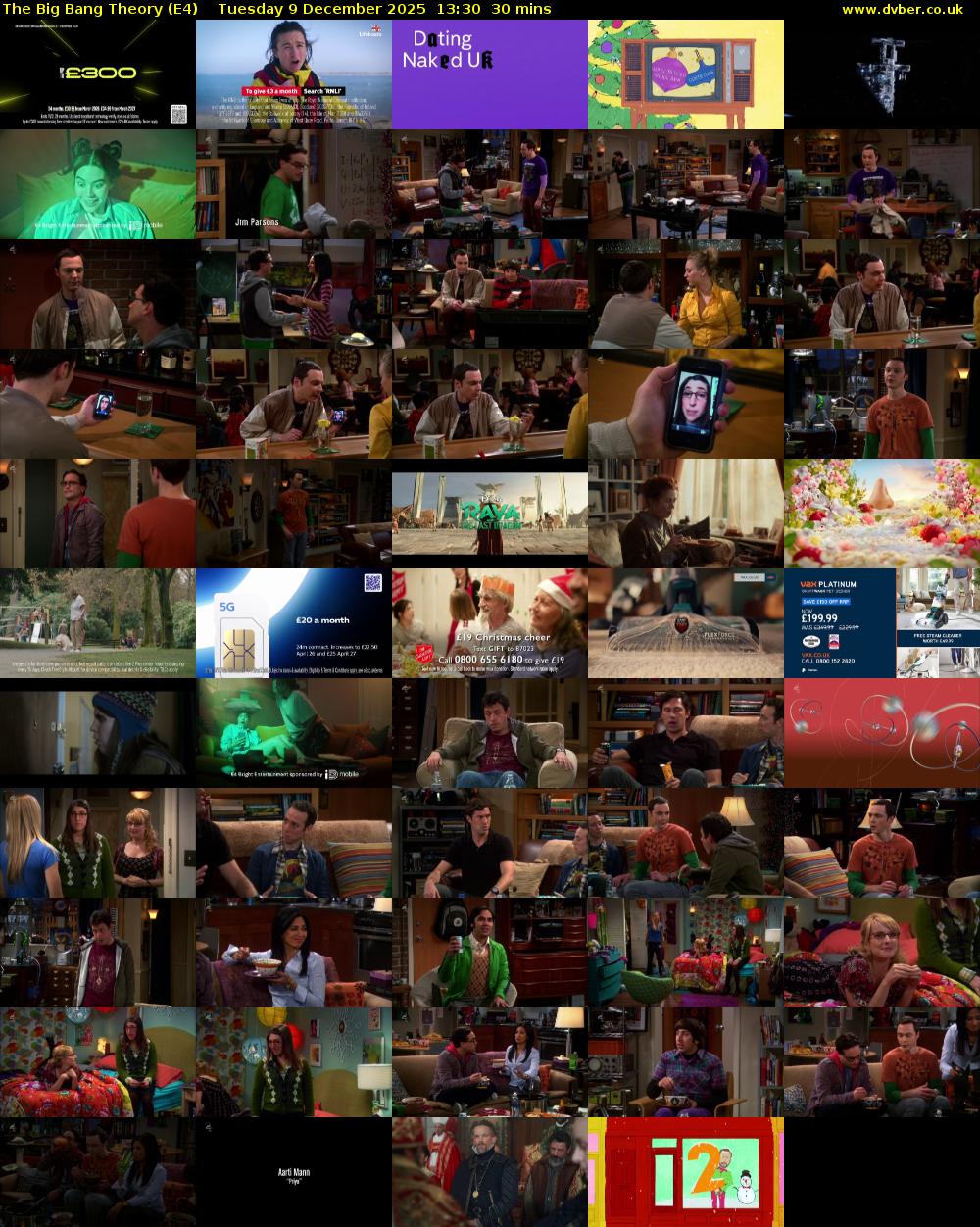 The Big Bang Theory (E4) Tuesday 9 December 2025 13:30 - 14:00