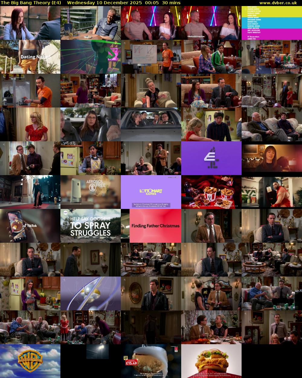 The Big Bang Theory (E4) Wednesday 10 December 2025 00:05 - 00:35