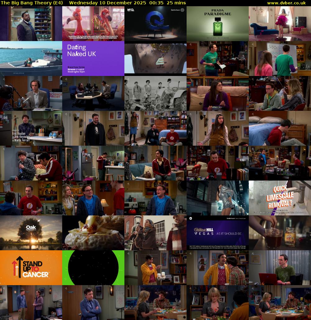 The Big Bang Theory (E4) Wednesday 10 December 2025 00:35 - 01:00