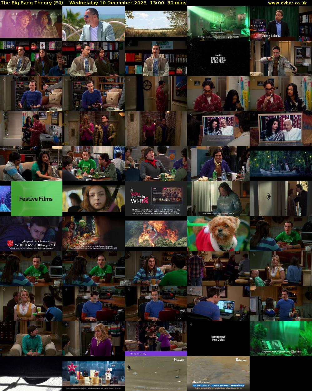 The Big Bang Theory (E4) Wednesday 10 December 2025 13:00 - 13:30