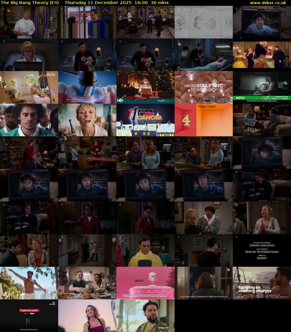 The Big Bang Theory (E4) Thursday 11 December 2025 16:00 - 16:30