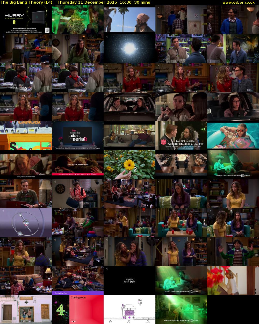 The Big Bang Theory (E4) Thursday 11 December 2025 16:30 - 17:00